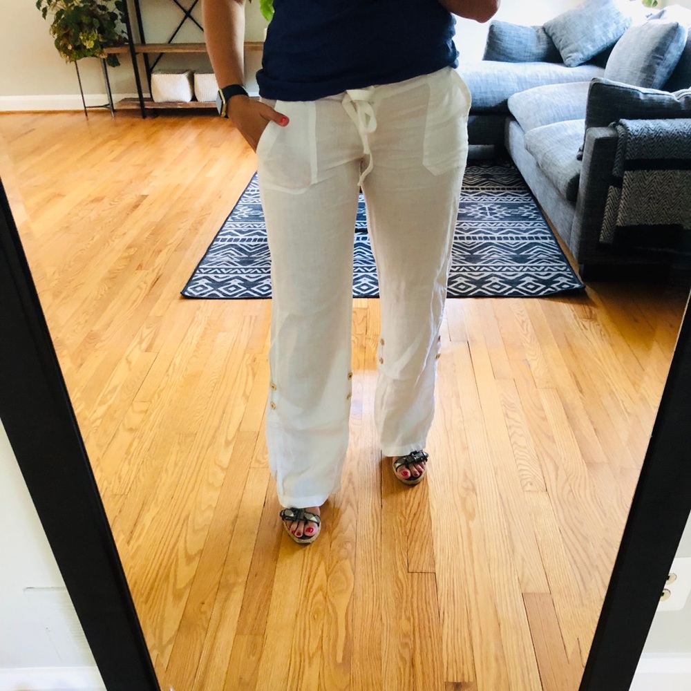 White Linen Pants